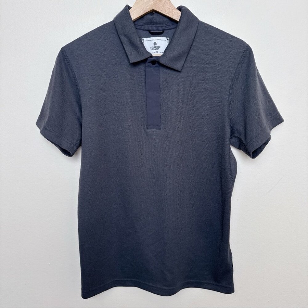 Reigning Champ Womens Xsmall Short Sleeve Polo Grey Shirt